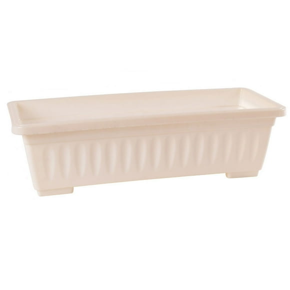 Rectangular pot Herb pot Houseplant Plastic herb pot for balcony home decoration - Milky white
