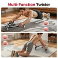 thumbnail image 3 of FLYBIRD 2-in-1 Twister Arm Trainer with Ab Roller Wheel, Adjustable 22-440lbs Hydraulic Power Chest, Shoulders, Forearm, Triceps &amp; Core Muscle Strengthener (Includes Backpack & Pad), 3 of 9