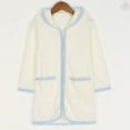 thumbnail image 2 of Unisex Boys Girls Robe Kids Hooded Bathrobe Cute Plaid Zip Up Fleece Fuzzy Soft Pajamas Plush Sleepwear 2-9 Years, 2 of 8
