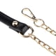 thumbnail image 3 of Bolso de mano de metal con cadena y correa de cuero sintético. Negro, 3 of 8