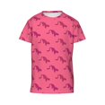 thumbnail image 4 of Wukai Leopard Print Youth Unisex Short Sleeve T-Shirt for Boys, Girls, Teens, and Kids-X-Large, 4 of 7