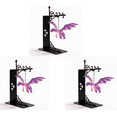 thumbnail image 2 of 3PC Enchanting Floating Dragon Bookend Night Light, Iridescent Purple Hand Carved Illuminated Dragon Lamp, Weighted Iron Bookend Decor Ideal as Gift for Bookworms, 2 of 8