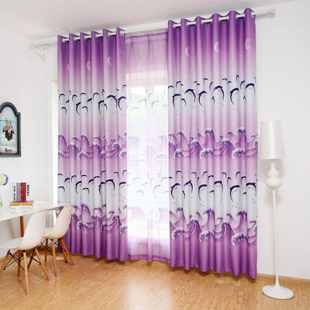 Keepw Window Curtains Cute Dolphin Blackout Curtain Panel For Bedroom Living Room Canada Keepw Window Curtains Cute Dolphin, Cute Blackout Curtains