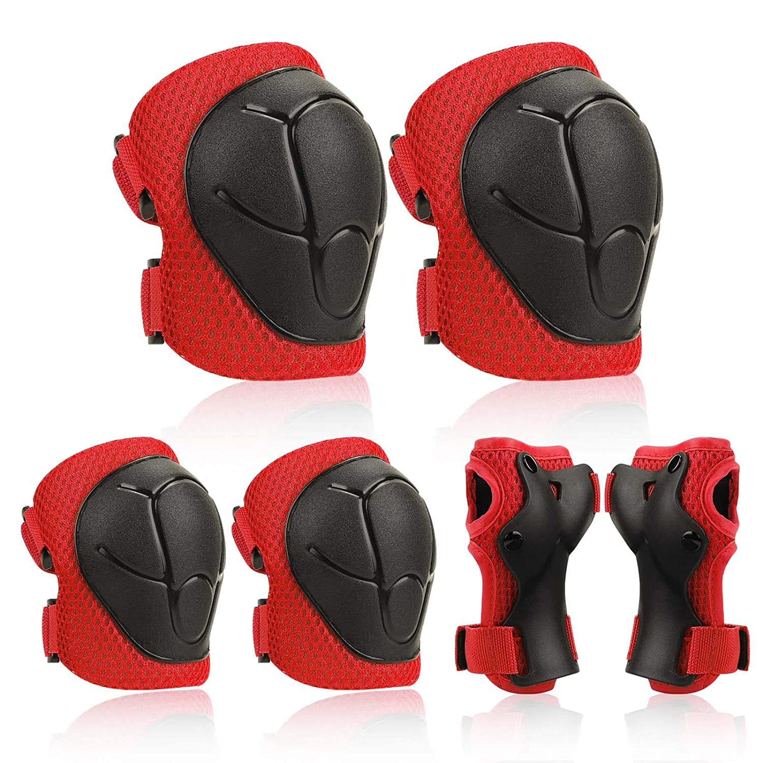 Childrens Protective Gear Knee & Elbow Pads  6-in-1 Set Wrist Guard Small 