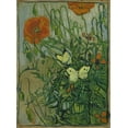 thumbnail image 2 of van Gogh, Vincent 11x14 White Modern Wood Framed Museum Art Print Titled - Butterflies and poppies, 2 of 4