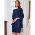 thumbnail image 2 of DARING DIVA Women's 2 Pcs Dress Sets for Formal Occasions S Navy Blue, 2 of 6