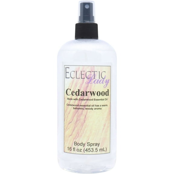 Cedarwood Body Spray, Eclectic Lady, Hydrating Mist, Unisex, 16 oz
