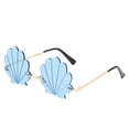 thumbnail image 2 of Lovely shape Rimless for Women, Gift ,Beach, Party ,Outdoor UV400 - blue, 2 of 6