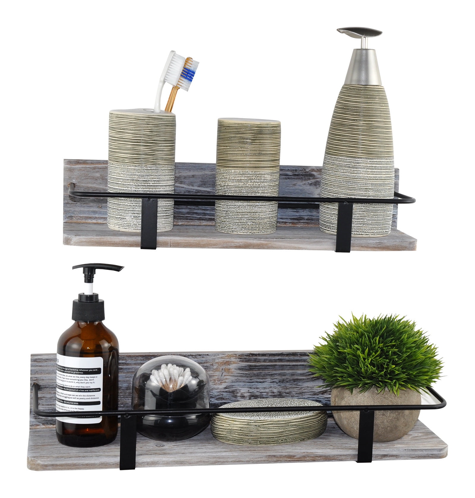 DUCIHBA Display Floating RV Shelves with Rail, Wall Mount, Home Storage