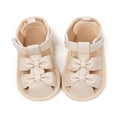 thumbnail image 5 of Otqutp Toddler Leather Soft Open Toe Sandals Adjusted Strap Flat Wide Shoes Summer Barefoot Beach Pool Baby Girls Sandals, 5 of 8
