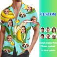thumbnail image 2 of Chemise d'Été pour Homme à Col Cubain Boutonnée avec Motif de Bananes Tropicales pour Tenue Décontractée Extérieure, 2 of 9