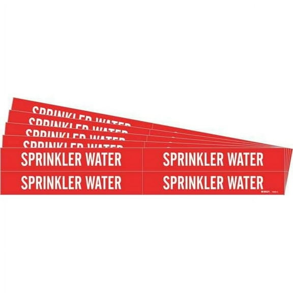 Brady Pipe Marker,White,Sprinkler Water,PK5, 7269-4-PK 7269-4-PK