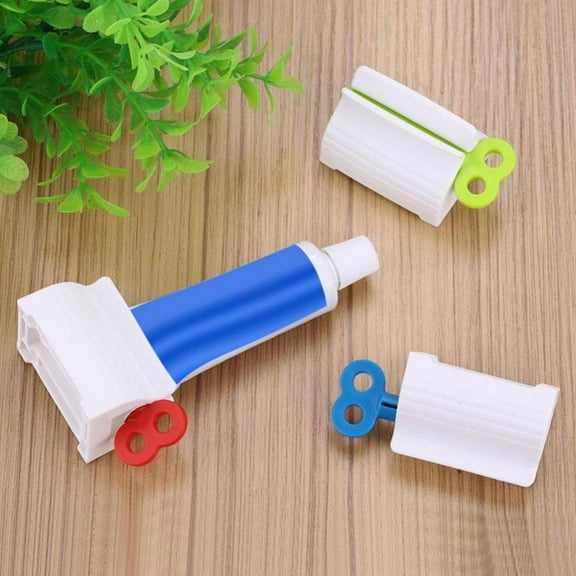 FurNest Toothpaste Squeezer,Plastic Rolling Tube Toothpaste Dispenser,Rolling Tube Toothpaste Squeezer,Rotate Toothpaste Seat Holder Stand,Toothpaste Tube Squeezer,Saves Toothpaste and C