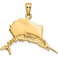 thumbnail image 5 of 14K Yellow & Rhodium With Sailfish Pendant (29 X 30) Made In Peru k4192, 5 of 6