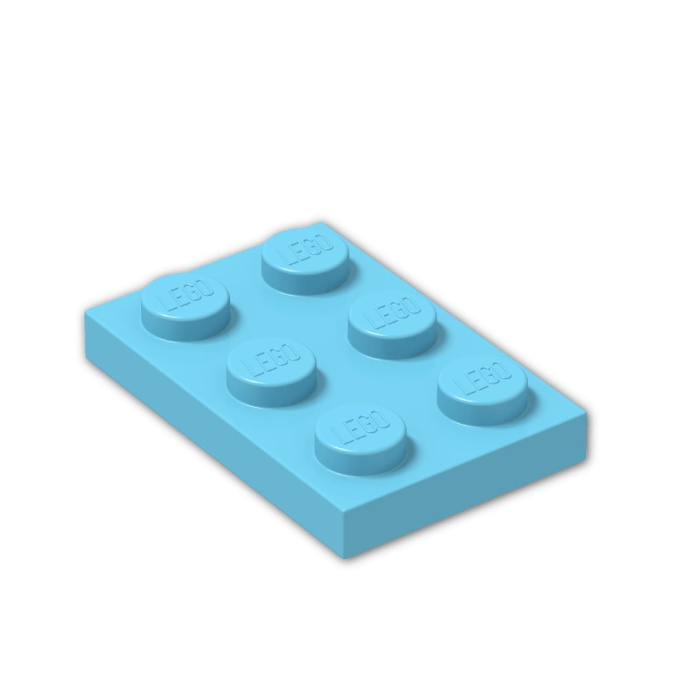 *BRAND NEW* 10 Pieces Lego Plate 2x3 MEDIUM AZURE 