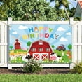 thumbnail image 3 of Farm Theme Pretty Birthday Backdrop Red Barn Birthday Party Banner Farm Party Decorations for Kids' Birthday Farm Animal Happy Birthday Party Supplies Photo Shoot Props, 3 of 4