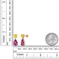 thumbnail image 3 of Gem Stone King 18K Rose Gold Plated Silver Pure Pink Mystic Topaz Earrings for Women | 10.46 Cttw | Gemstone November Birthstone | Pear Shape 12X8MM, 3 of 4