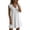 White, variant on JoveMarine Womens Dresses V-Neck Pleated Ruffle - Sleeves Loose Blouson Vest Skirt with Flutter Sleeves for Summer Casual Days,Black L