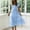 *Light Blue, variant on ClodeEU Women's Square Neck Puff Sleeve Tiered Midi Dress,Casual Flowy A-Line Swing Sundress Pink,Women's Plus L