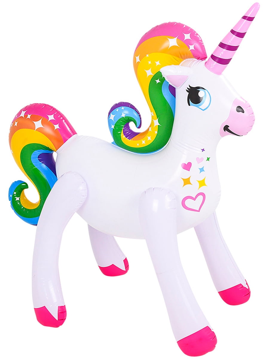 Rhode Island Novelty Mythical White Rainbow Unicorn 48" Inflatable