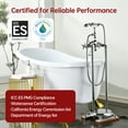 thumbnail image 4 of SUMERAIN Waterfall Freestanding Bathtub Faucet with Hand Shower, Antique High Flow Floor Mount Tub Filler, Chrome Finish, 4 of 13