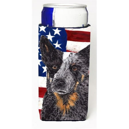 

USA American Flag with Australian Cattle Dog Michelob Ultra s for slim cans