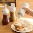 thumbnail image 2 of Botella para condimentos con marcas de medición, boquillas de 1/5, botella con boquilla para ketchup, aderezo para ensaladas, salsa, dispensador de cocina de 350 ml de fácil llenado., 2 of 8