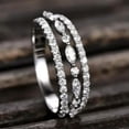 thumbnail image 3 of Elegant Women Jewelry 925 Silver Ring Cubic Zircon Wedding Ring Sz 6-10, 3 of 7