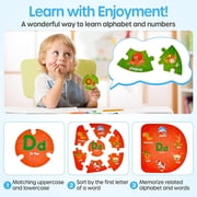 SYNARRY Number and Alphabet Puzzles for Kids Ages 3-5, ABC Learning for Toddlers Ages 3+, Preschool Activities Letter Puzzles Montessori Educational Toys Gifts for 4 5 6 7 8 Year Old Boys Girls