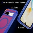 thumbnail image 5 of Allytechgroup Magnetic Back Case for Google Pixel 8, Military Grade Shockproof Anti-Scratch Durable Protection Slim Fit Lightweight Phone Case Cover for Women Men, Blue+Rose, 5 of 8
