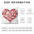 thumbnail image 5 of COMIO Emotion Valentines Day Throw Pillow Covers Red Love Heart Home Decorations Cushion Case for Sofa Couch, 5 of 5