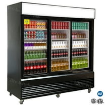 78 in. 3-Glass Door Merchandiser Cooler 59 Cu.Ft. Commercial Refrigerator, Beverage Display, Auto Defrost NSF ETL