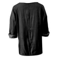 thumbnail image 5 of Soyumi Denim Pullover for Women, Casual Oversized Jean Shirt Button Front Blouse Loose Fit Long Sleeve Top with Pocket Y2K Trendy Fall Tops Women Fashion Dark Gray, 5 of 6