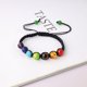 thumbnail image 2 of Nueva moda Amazon pulsera arcoíris colorido Yoga energía tejido pulsera pulsera joyería siete colores uno, 2 of 2