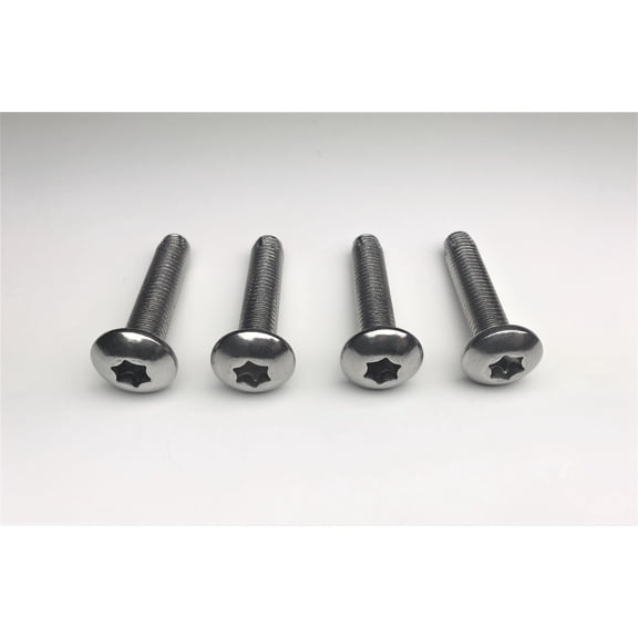 4 ea 1987 to 2006 Jeep Wrangler STAINLESS STEEL YJ and TJ Front Bumper Torx Bolts For Bumpers With Tow Hooks