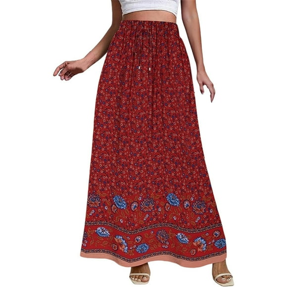 Lace Skirt Bed Skirts Full Size Silk Skirts Twin Size Bed Skirt Satin Mini Summer Holiday Half With Floral Print For And Leisure Activities Versatile And Comfortable Red M