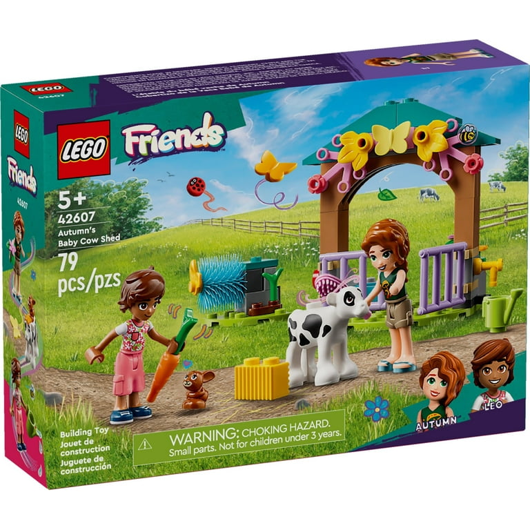 LEGO Friends Autumn’s Baby Cow Shed Farm Animal Toy Playset with 2  Mini-Dolls, Calf and Bunny Figures, Gift for Girls and Boys Ages 5 Years  Old and