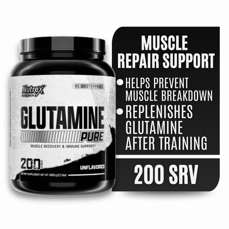 Nutrex Research Pure Glutamine Post Workout Recovery L-Glutamine Powder 1000g