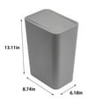 mtvxesu Bathroom Trash Can with Lid, Plastic Small Garbage Can with Press Lid Wastebasket with