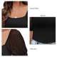 thumbnail image 5 of Camiseta con cuello cuadrado para mujer, camiseta con manga de malla transparente y lunares, mono acanalado, camisas cortas, 5 of 6