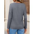 thumbnail image 5 of Womens Long Sleeve T-Shirts Casual V Neck Loose Fit Shirts 2025 Fall Lightweight Basic Tees, 5 of 6