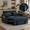 Black001, variant on Gewnee 46"3 in 1 Convertible Sofa Bed,Pull-out Sleeper with 5 Reclining Positions for Living Room,Apartment,Velvet Navy Blue