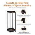 thumbnail image 3 of Soporte redondo para plantas de metal de varios niveles, color negro, 3 of 4