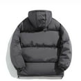 thumbnail image 4 of Kixjoy Winter Coats for Men Fleece Lined Oversized Hooded Coat Outdoor Fashion Zip Up Down Jacket Thermal Thicken Fall Men's Down Jackets & Coats with Pockets, Dark Gray 5XL, 4 of 4