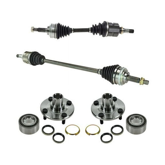 Axle and Wheel Bearing Kit 4 Piece - Compatible with 1993 - 2002 Toyota Corolla FWD 1994 1995 1996 1997 1998 1999 2000 2001