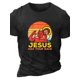 thumbnail image 2 of Trendy s, 'Jesus Has Your Back' Print Men's Casual Short Sleeve T-Shirt Tops, Men's Clothing For Summer Tee For Adult, Men, Women, Teen, Teenager, Adolescent, Youth, 2 of 7