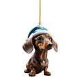 thumbnail image 1 of Binwennn Cartoon Cute Dog Car Hanging Home Tree Pendant Christmas Tree Pendant Home Decoration Window Car Ornament Backpack Ornament Christmas White Elephant 1PC Rose Beads String Christmas Beaded, 1 of 7