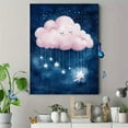 thumbnail image 4 of Pink Cloud and Stars Canvas Painting， Suitable for Bedroom， Living Room， Nursery， Office， and Hallway Decoration., 4 of 8