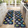 thumbnail image 4 of Kitchen Rugs Sets Of 2,Navy Colorful Skull Pattern Anti Fatigue Kitchen Mat Rugs Non Slip Washable,Decorative Kitchen Floor Mats for Kitchen,Sink,Laundry,17"X47", 4 of 5