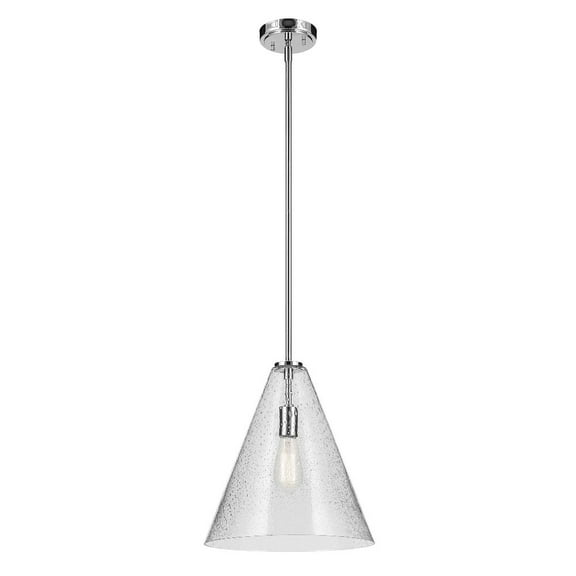 42200CHCS Kichler Lighting Everly - 1 Light Pendant-15.5 Inches Tall and 14.25 Inches Wide-Chrome Finish-Clear Seeded Glass Color